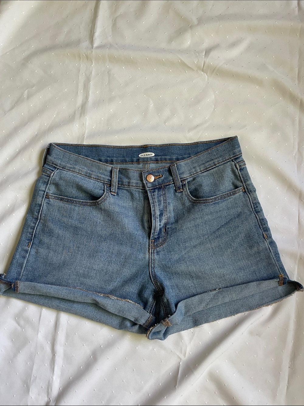 Old Navy Light Blue Denim Roll Cuff Jean Shorts